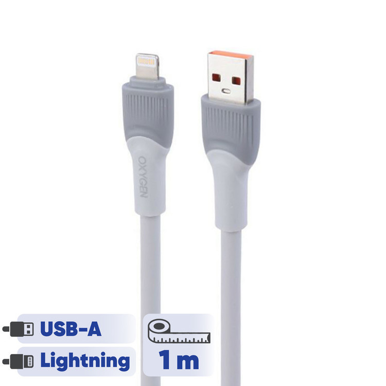 کابل تبدیل USB به لایتنینگ اکسیژن مدل LX_14 طول 1 متر