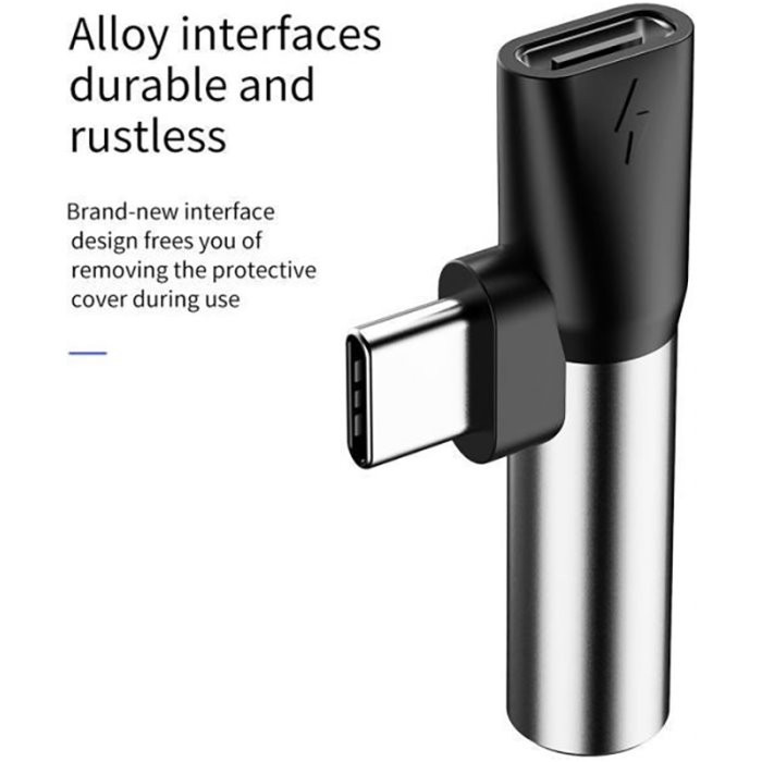 مبدل USB-C به AUX/USB-C باسئوس مدل l41