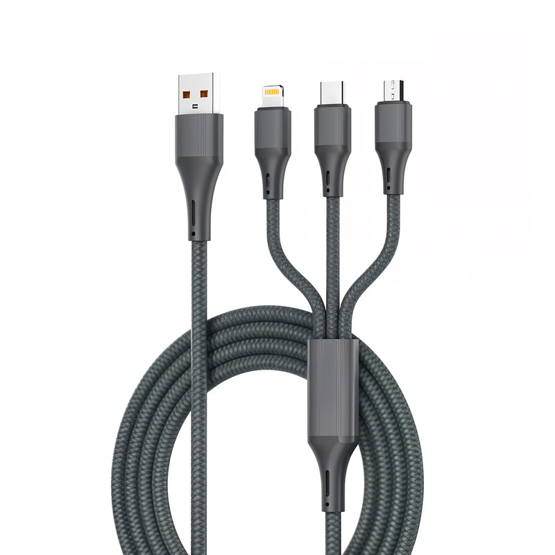 کابل تبدیل USB به USB-C / microUSB / لایتنینگ الدینیو مدل 3IN1 LC97u طول 1.2 متر