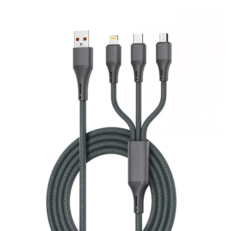 کابل تبدیل USB به USB-C / microUSB / لایتنینگ الدینیو مدل 3IN1 LC97u طول 1.2 متر