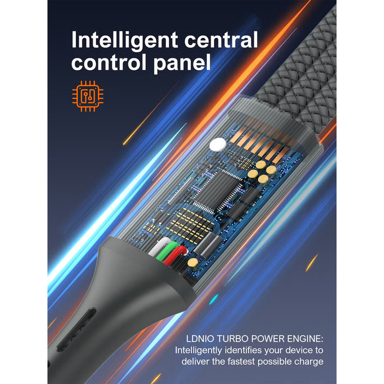 کابل تبدیل USB به USB-C / microUSB / لایتنینگ الدینیو مدل 3IN1 LC97u طول 1.2 متر