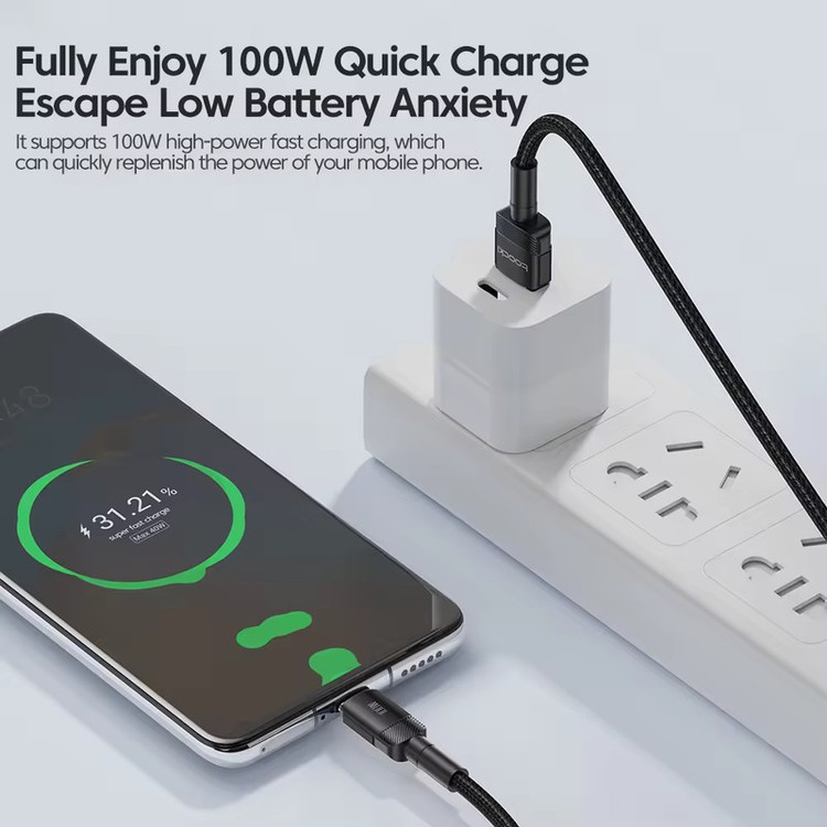 کابل تبدیل USB به USB-C توکی مدل 100W TQ-X12 طول 1 متر