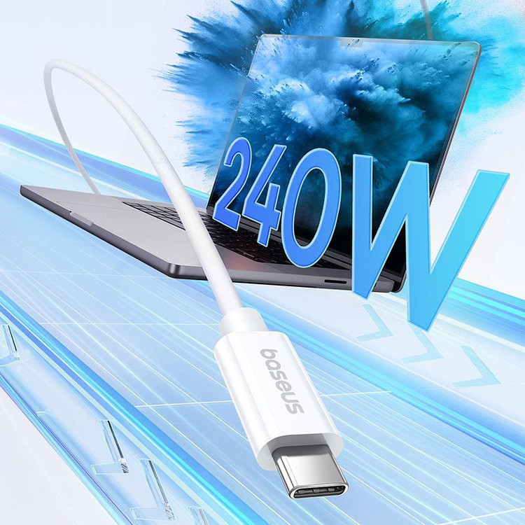 کابل USB-C بیسوس مدل Superior Series 2 240W طول 1 متر