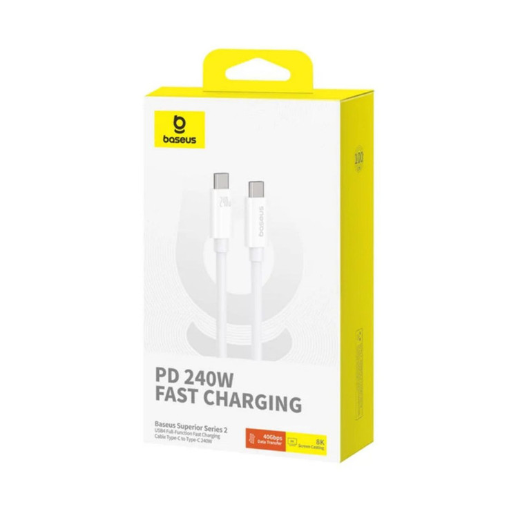 کابل USB-C بیسوس مدل Superior Series 2 240W طول 1 متر