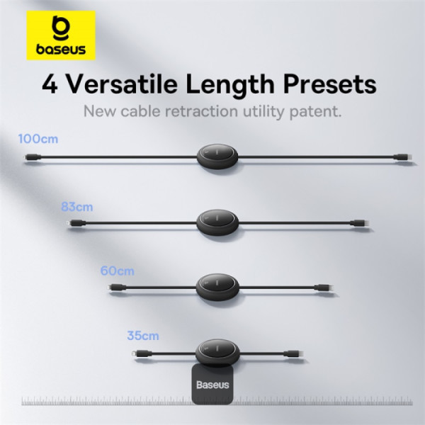 کابل تبدیل USB-C به لایتنینگ بیسوس مدل Free2Pull 20W طول 1 متر