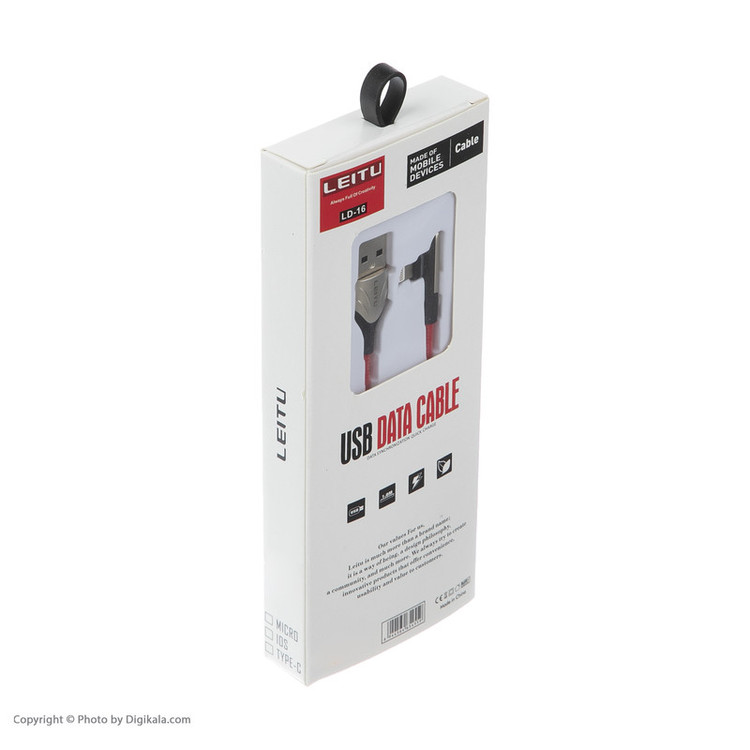 کابل تبدیل USB به لایتنینگ لیتو مدل LD-16 طول 1 متر