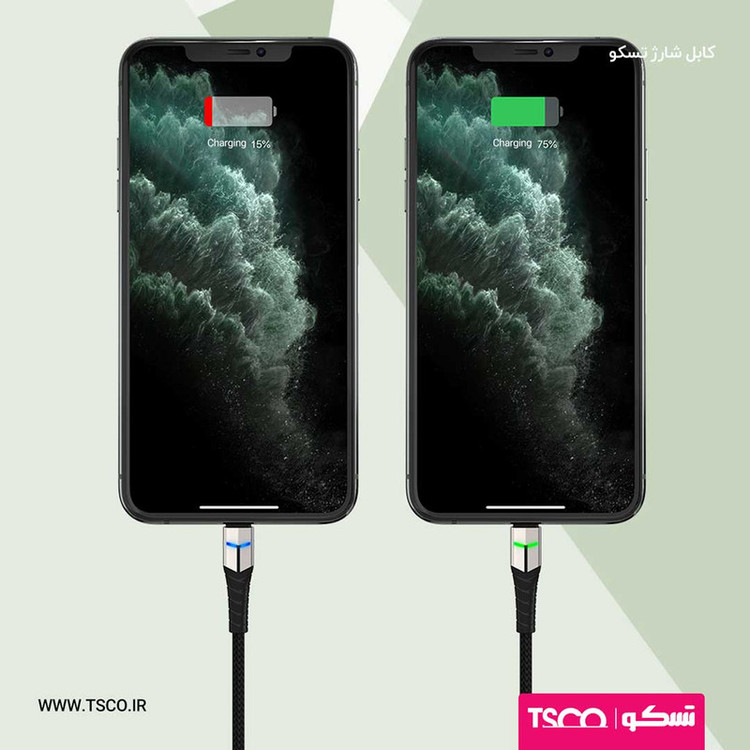 کابل تبدیل USB به USB-C تسکو مدل CC186 طول 1 متر