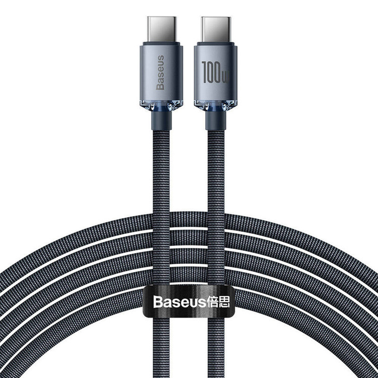 کابل USB-C باسئوس مدل Crystal Shine-100W طول 2 متر