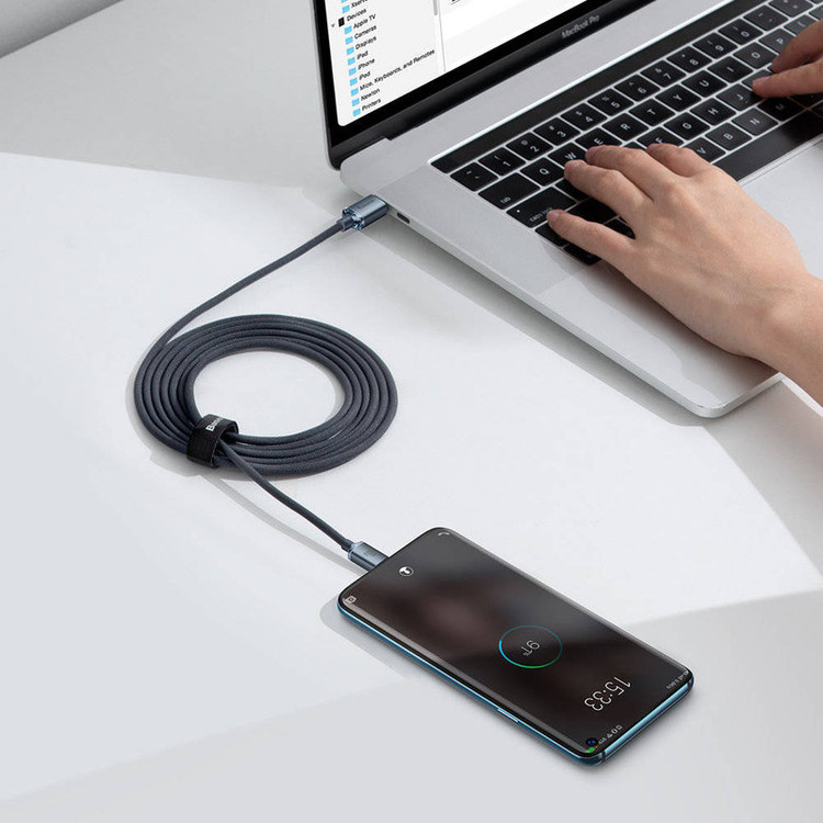 کابل USB-C باسئوس مدل Crystal Shine-100W طول 2 متر