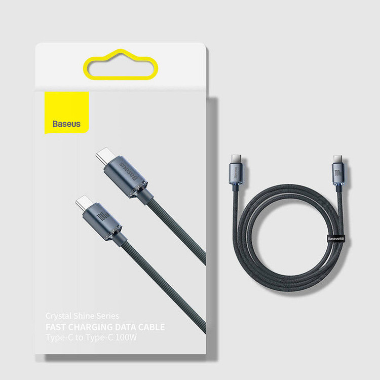 کابل USB-C باسئوس مدل Crystal Shine-100W طول 2 متر