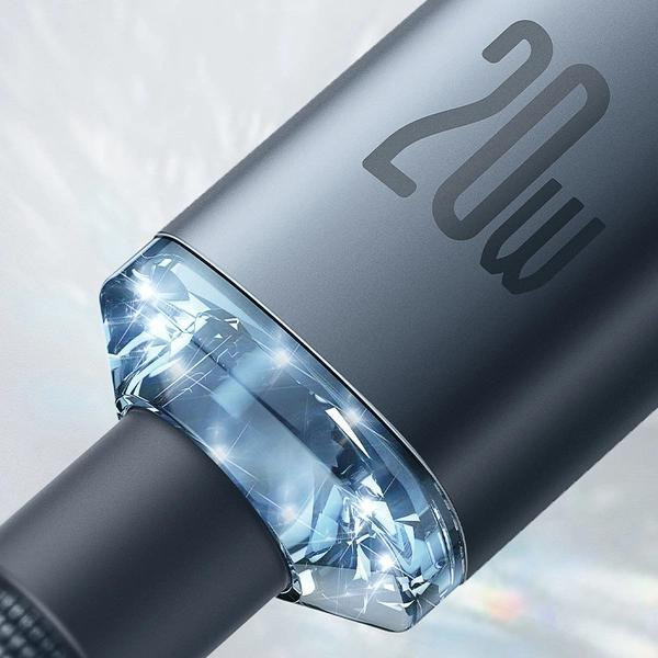 کابل USB-C به لایتنینگ باسئوس مدل Crystal Shine طول 2 متر
