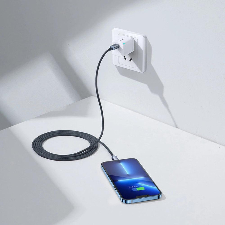 کابل USB-C به لایتنینگ باسئوس مدل Crystal Shine طول 2 متر
