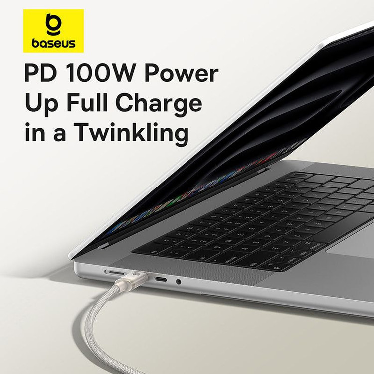 کابل تبدیل USB-C بیسوس مدل Titanium Series 100W طول 1 متر