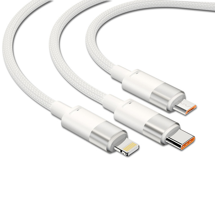کابل تبدیل USB به USB-C | microUSB | لایتنینگ تسکو مدل TCT 111 طول 1.2 متر