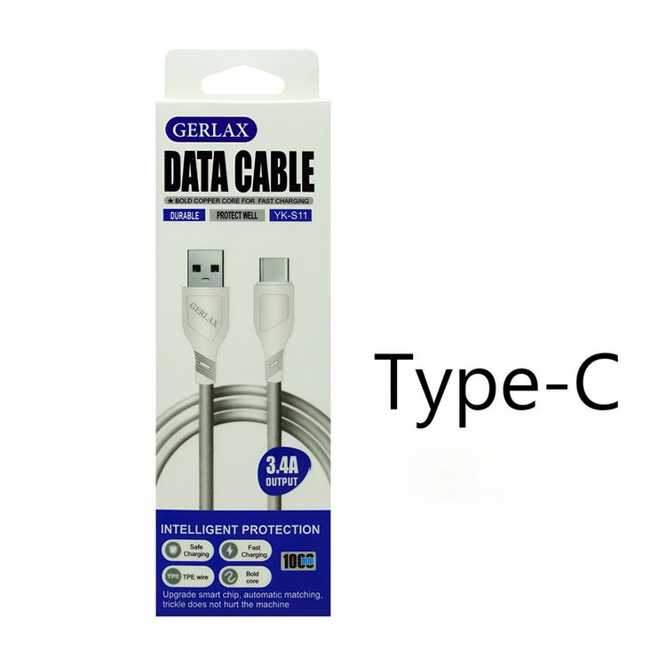 کابل تبدیل USB به usb-C گرلاکس مدل YK-S11 طول ۱ متر