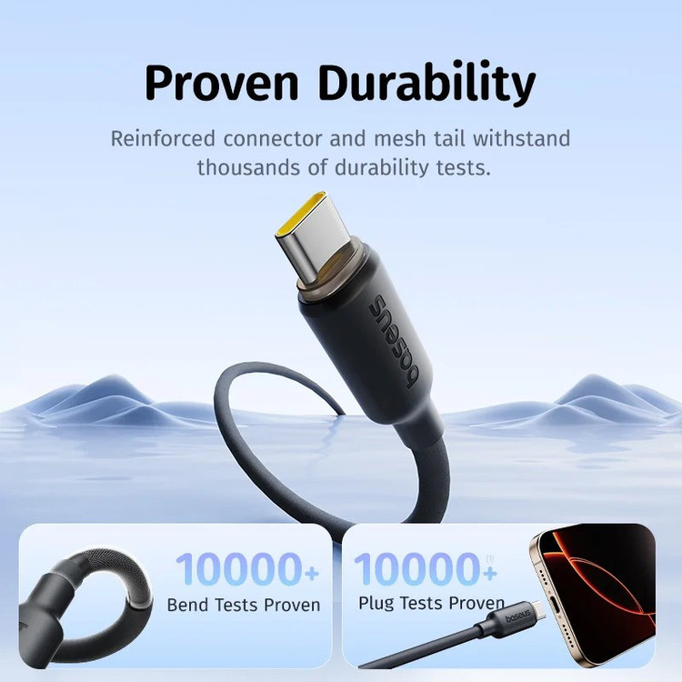 کابل USB-C بیسوس مدل Silicone Pro Magnetic 100W طول 1 متر