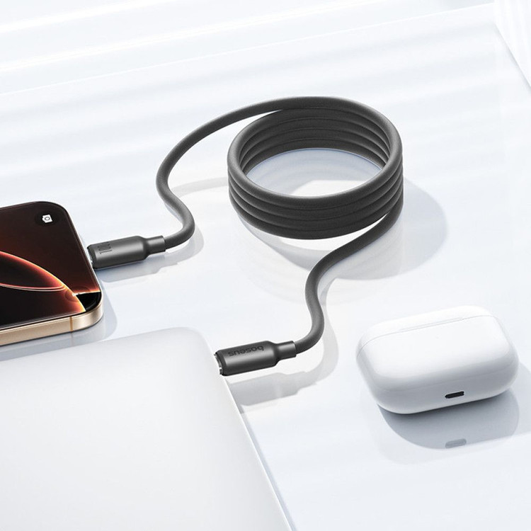 کابل USB-C بیسوس مدل Silicone Pro Magnetic 100W طول 1 متر