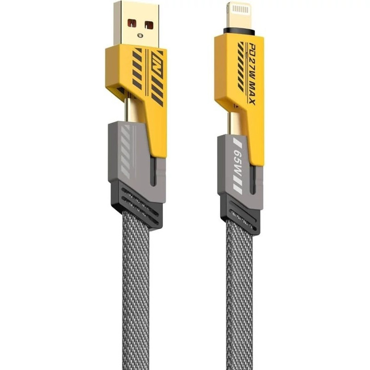کابل تبدیل USB/USB-C به لایتنینگ/USB-C مدل 4in1 طول 1.2 متر