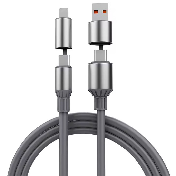 کابل تبدیل USB/USB-C به لایتنینگ/USB-C هارمن مدل SUPERFAST240W 4IN1 B100 طول 1 متر