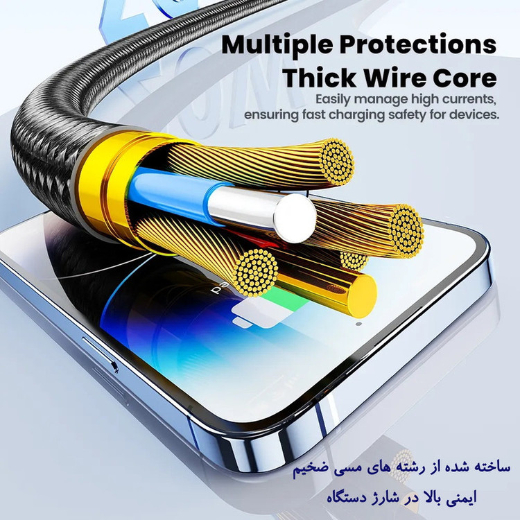 کابل تبدیل USB-C به لایتنینگ توکی مدل 20W TQ-X47C3 طول 1 متر