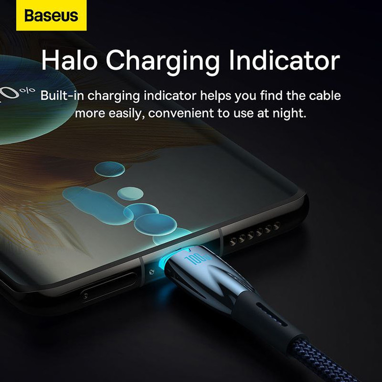 کابل تبدیل usb-c بیسوس مدل Glimmer CADH000701 طول 1 متر