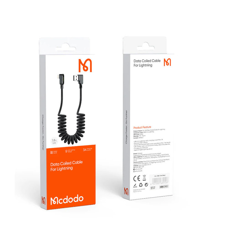 کابل تبدیل USB به لایتنینگ مک دودو مدل CA-7300 طول 1.8 متر