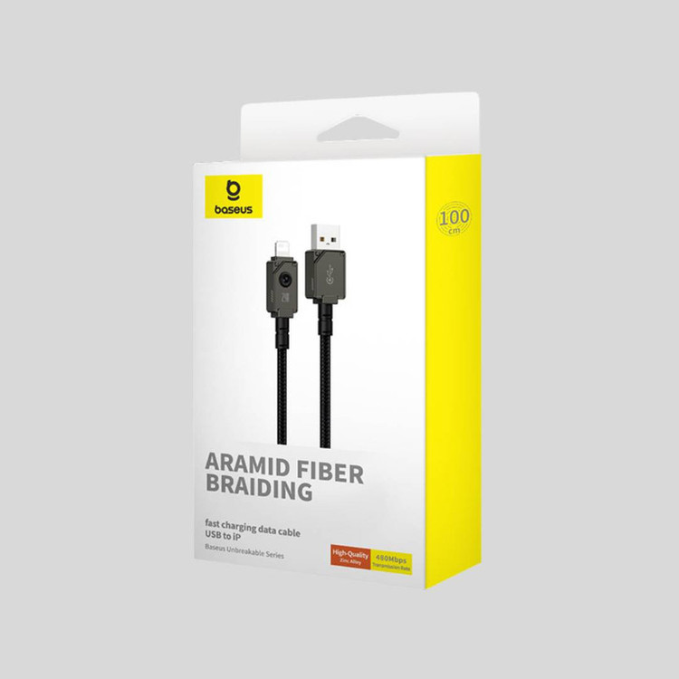 کابل تبدیل USB به لایتنینگ بیسوس مدل Unbreakable Series طول 1 متر