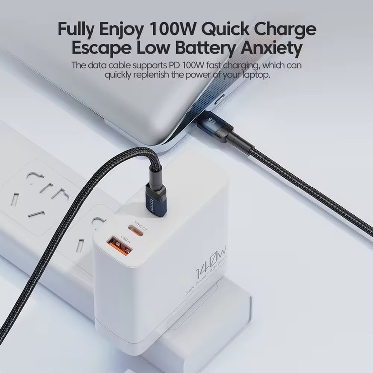 کابل تبدیل USB-C توکی مدل 100W TQ-X12 طول 1 متر