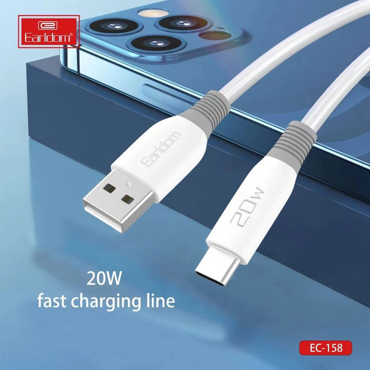 کابل تبدیل USB به USB-C ارلدام مدل EC-158C silicone 20W طول 1 متر
