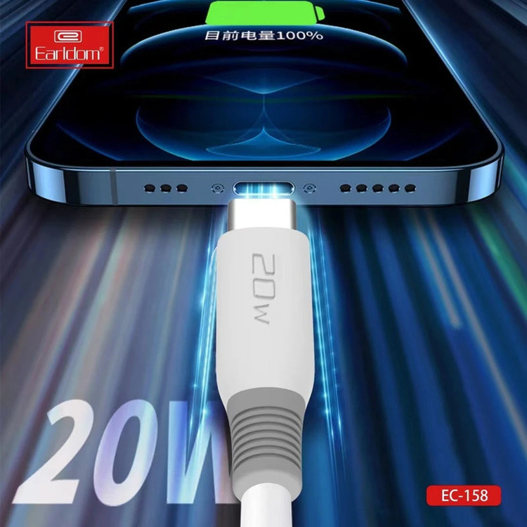 کابل تبدیل USB به USB-C ارلدام مدل EC-158C silicone 20W طول 1 متر