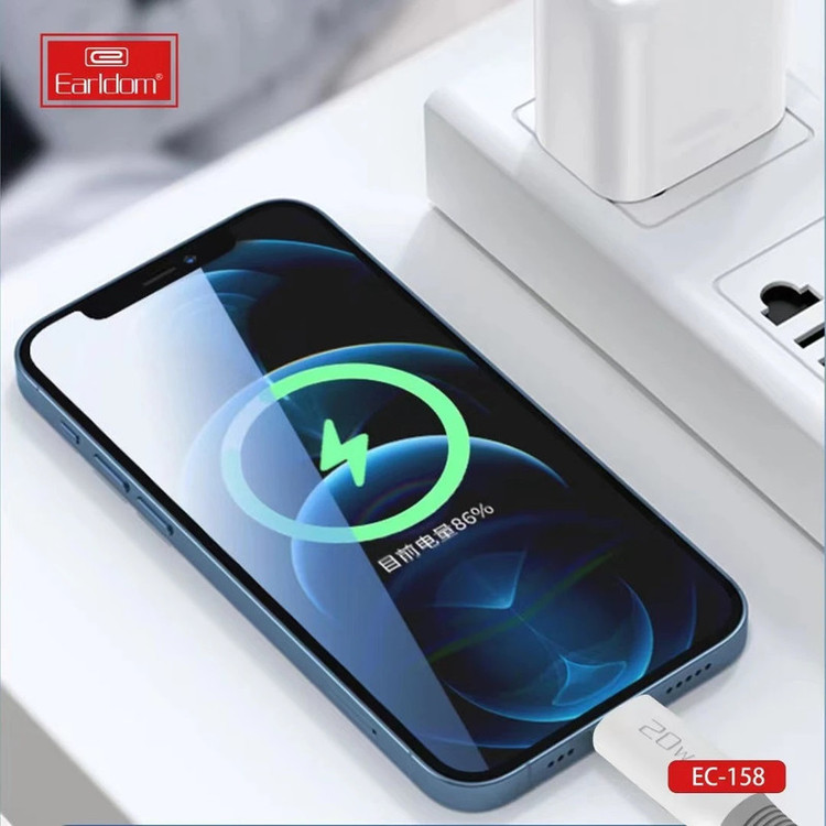 کابل تبدیل USB به USB-C ارلدام مدل EC-158C silicone 20W طول 1 متر