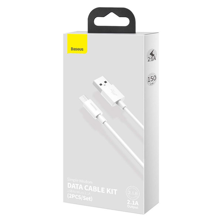کابل تبدیل USB به MicroUSB باسئوس مدل TZCAMZJ-02 طول 1.5 متر بسته 2 عددی