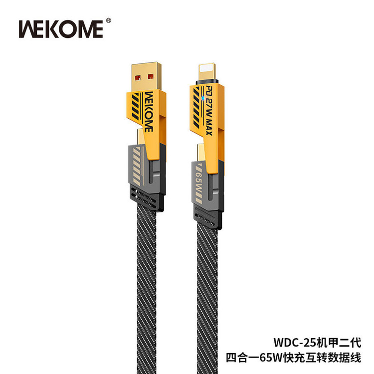 کابل تبدیل USB-C به USB/لایتنینگ ویکام مدل WDC-25 طول 1.2 متر