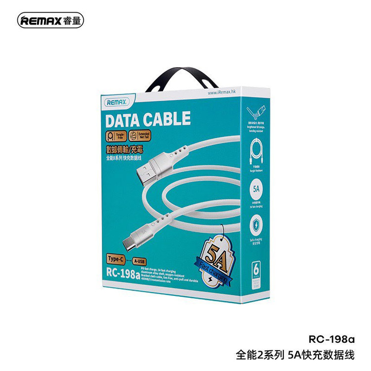 کابل تبدیل USB به USB-C ریمکس مدل RC-198a 5A طول 1 متر