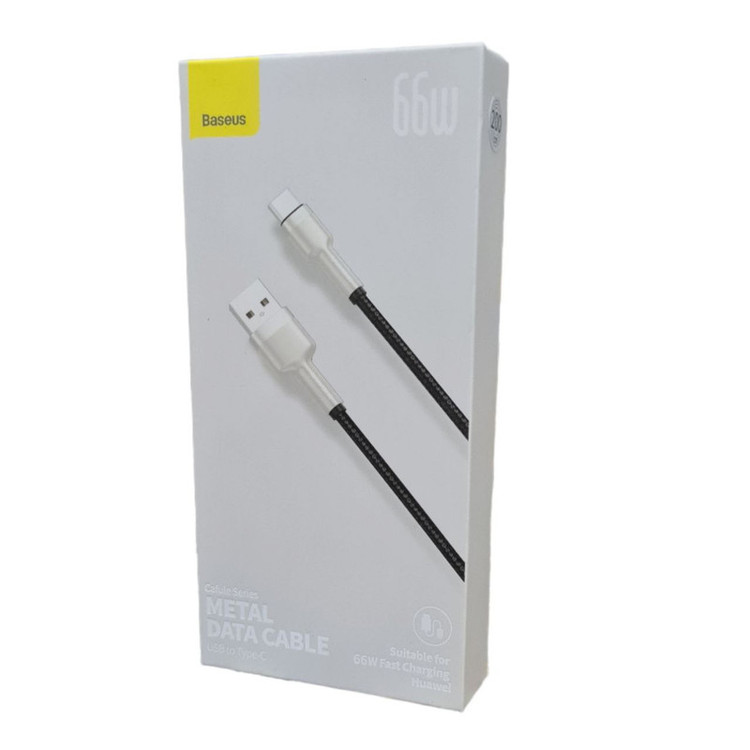کابل تبدیل USB به USB-C باسئوس مدل Metal Data cable 66W طول 2 متر