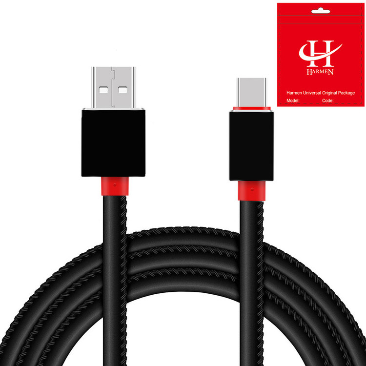 کابل تبدیل USB به USB-C هارمن مدل PU LEATHER2M طول 2 متر