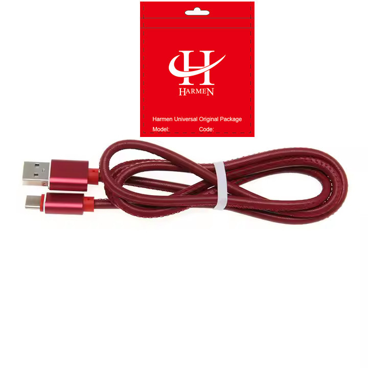 کابل تبدیل USB به USB-C هارمن مدل PU LEATHER2M طول 2 متر
