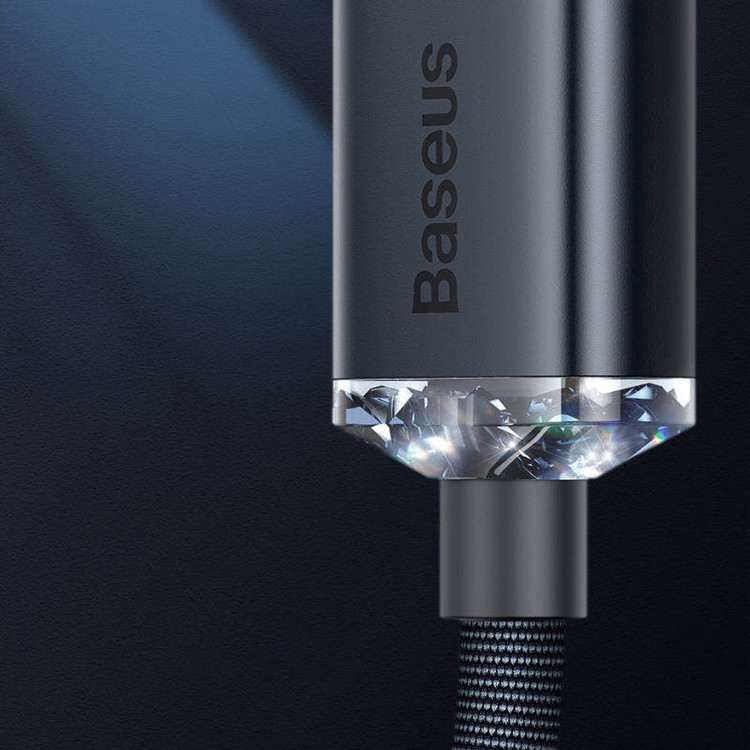 کابل تبدیل USB به لایتنینگ باسئوس مدل Crystal Shine طول 1.2 متر