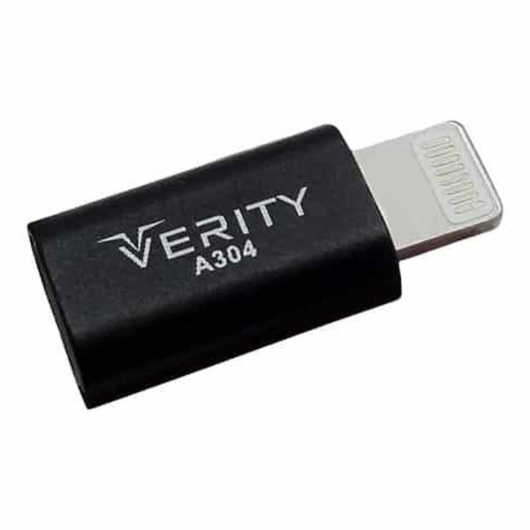 مبدل micro USB به لایتنینگ وریتی مدل A304