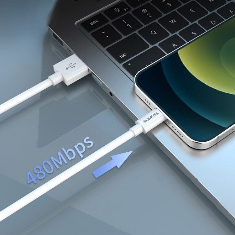کابل تبدیل USB به لایتنینگ روموس مدل CB12 NEW PKG طول 1 متر