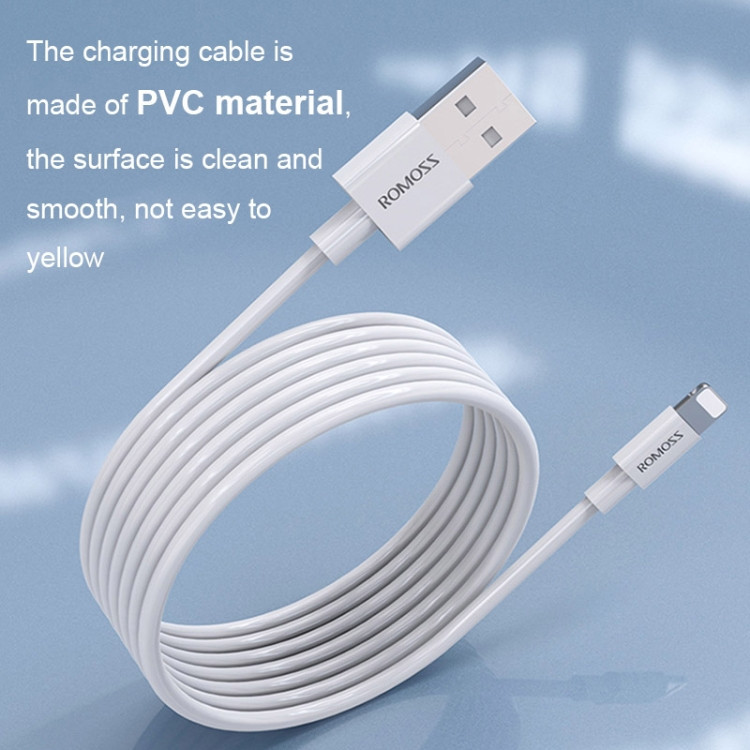 کابل تبدیل USB به لایتنینگ روموس مدل CB12 NEW PKG طول 1 متر