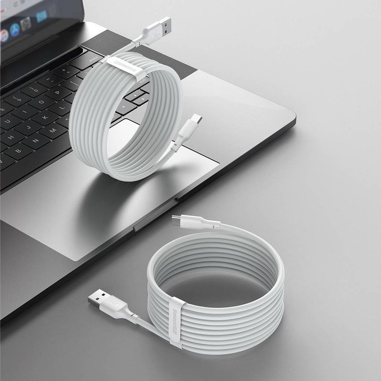کابل تبدیل USB به USB-C بیسوس مدل Simple Wisdom-40W طول 1.5 متر بسته 2 عددی