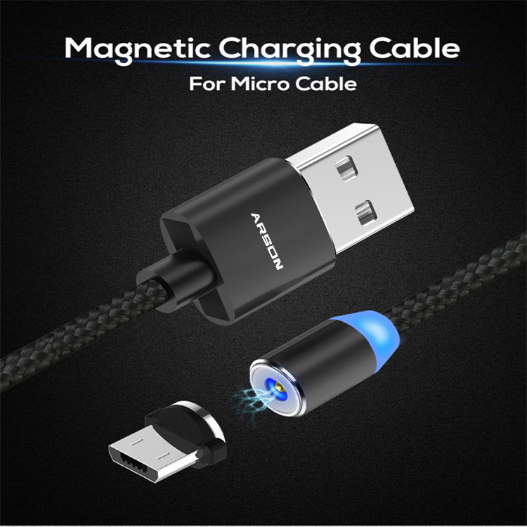 کابل تبدیل USB به microUSB/ لایتنینگ /USB-C آرسون مدل AN-M33 طول 1 متر