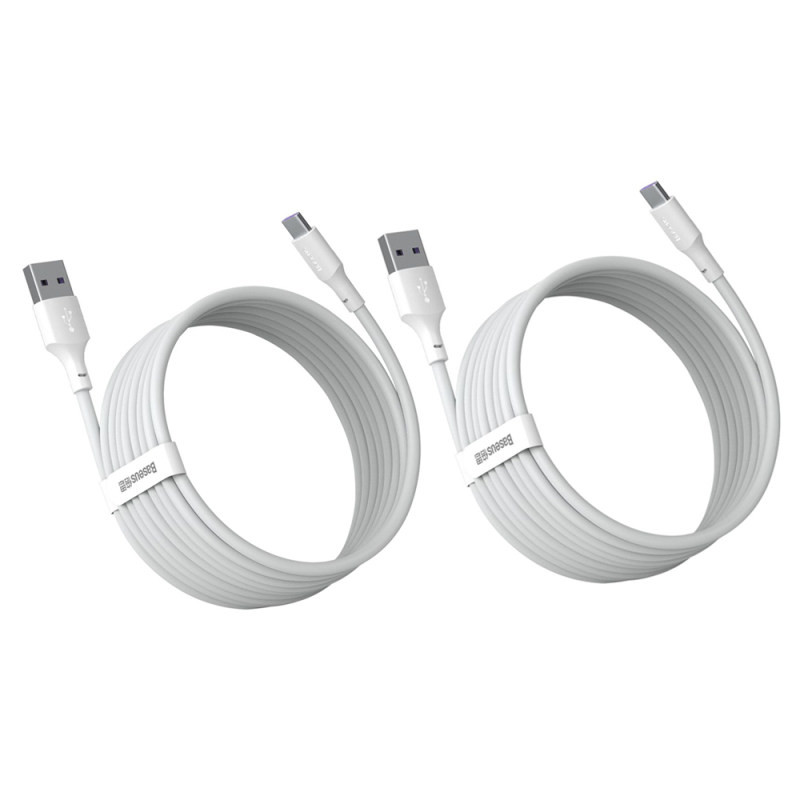 کابل تبدیل USB به USB-C باسئوس مدل Wisdom Data Cable 40W طول 1.5 متر بسته 2 عددی
