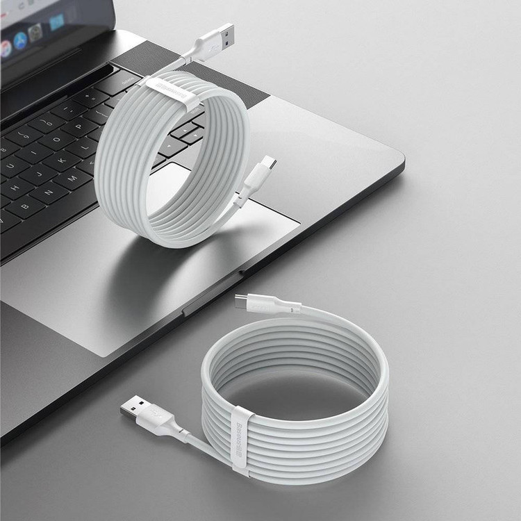 کابل تبدیل USB به USB-C باسئوس مدل Wisdom Data Cable 40W طول 1.5 متر بسته 2 عددی