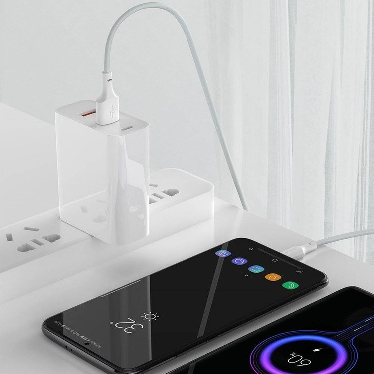 کابل تبدیل USB به USB-C باسئوس مدل Wisdom Data Cable 40W طول 1.5 متر بسته 2 عددی
