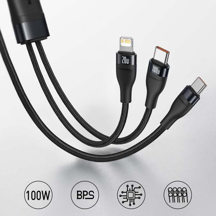 کابل تبدیل USB-C به USB-C باسئوس مدل Fast Charging-100W طول 1.5 متر