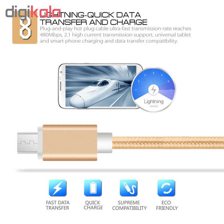 کابل تبدیل USB به لایتنینگ المو مدل X-I-N طول 1 متر