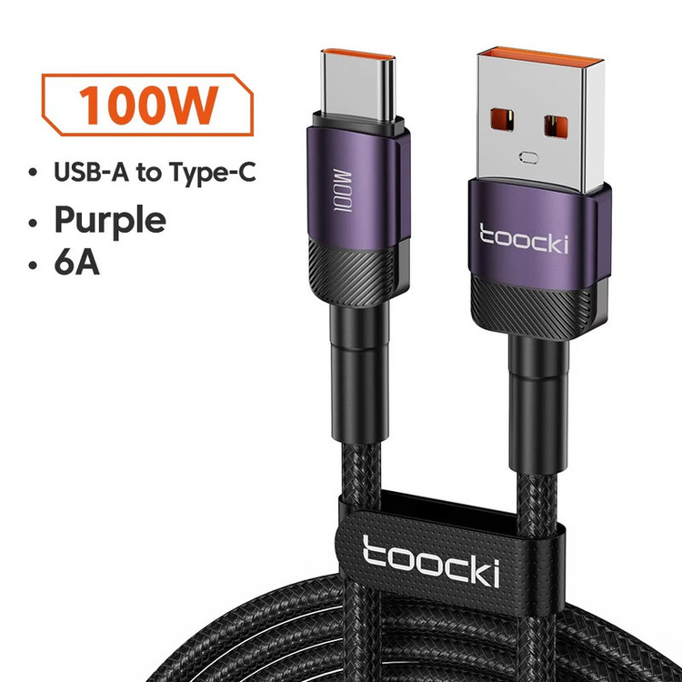 کابل تبدیل USB به USB-C توکی مدل 100W TQ-X12 طول 2 متر