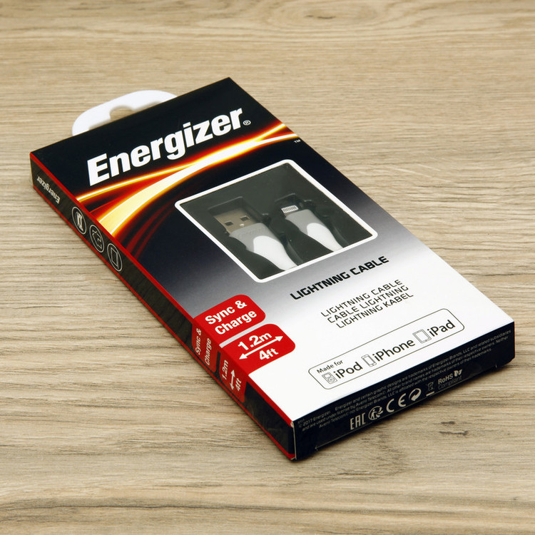 کابل تبدیل USB به لایتنینگ انرجایزر مدل C61LIGWH4 طول 1.2 متر